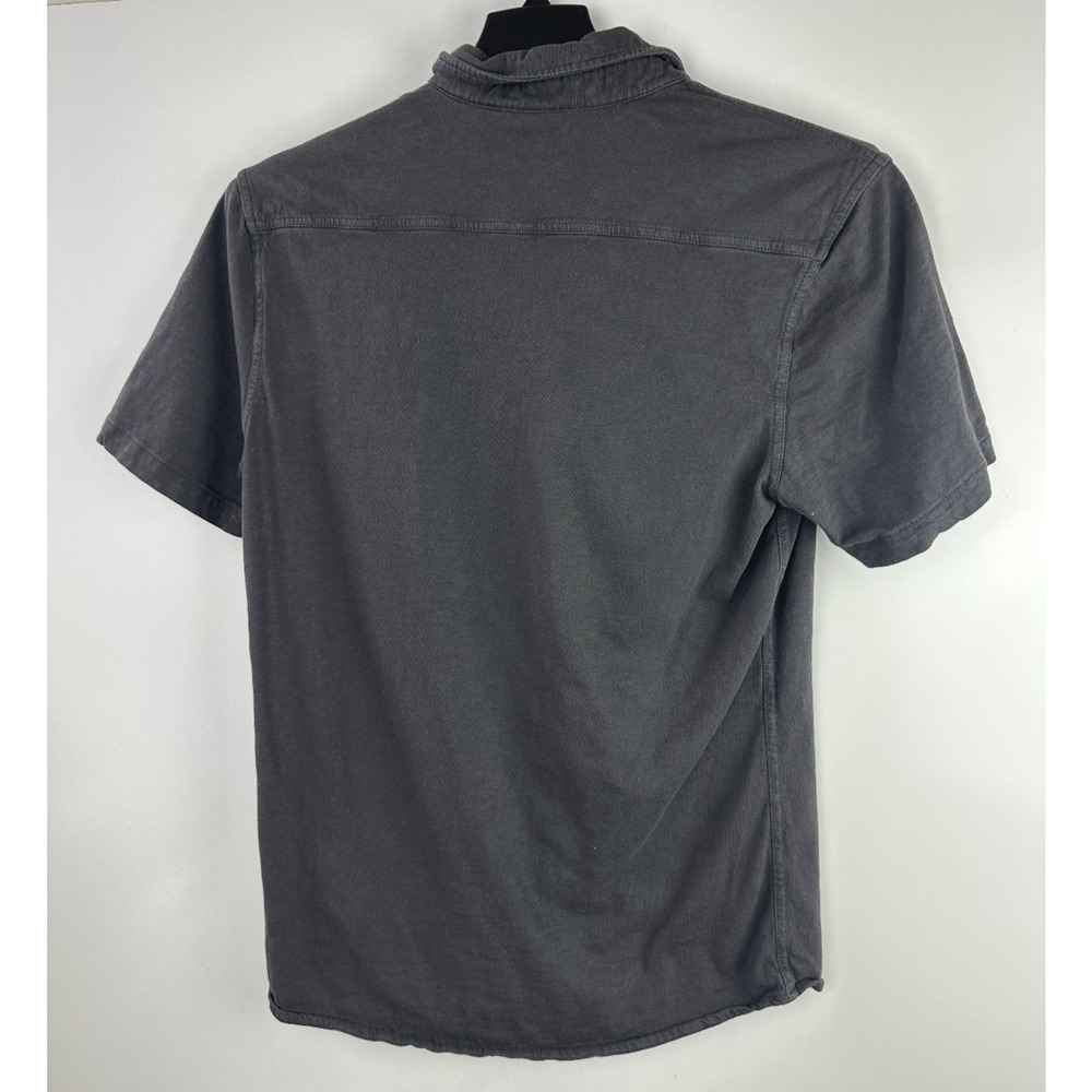 Faherty Short-Sleeve Sunwashed Knit Shirt Pocket Polo Button Front Cotton Medium - Picture 9 of 15